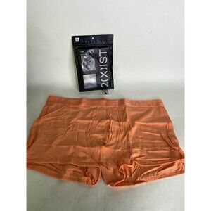 2xist Luxe Dream Low Rise Trunk Boxer Briefs Coral Chic Orange Mens Size XL
